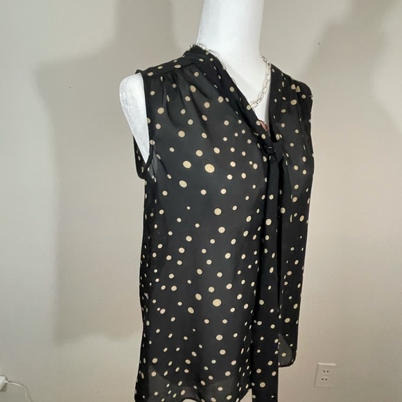Sami & Jo sz sm sleeveless top black with cream - Picture 1 of 9